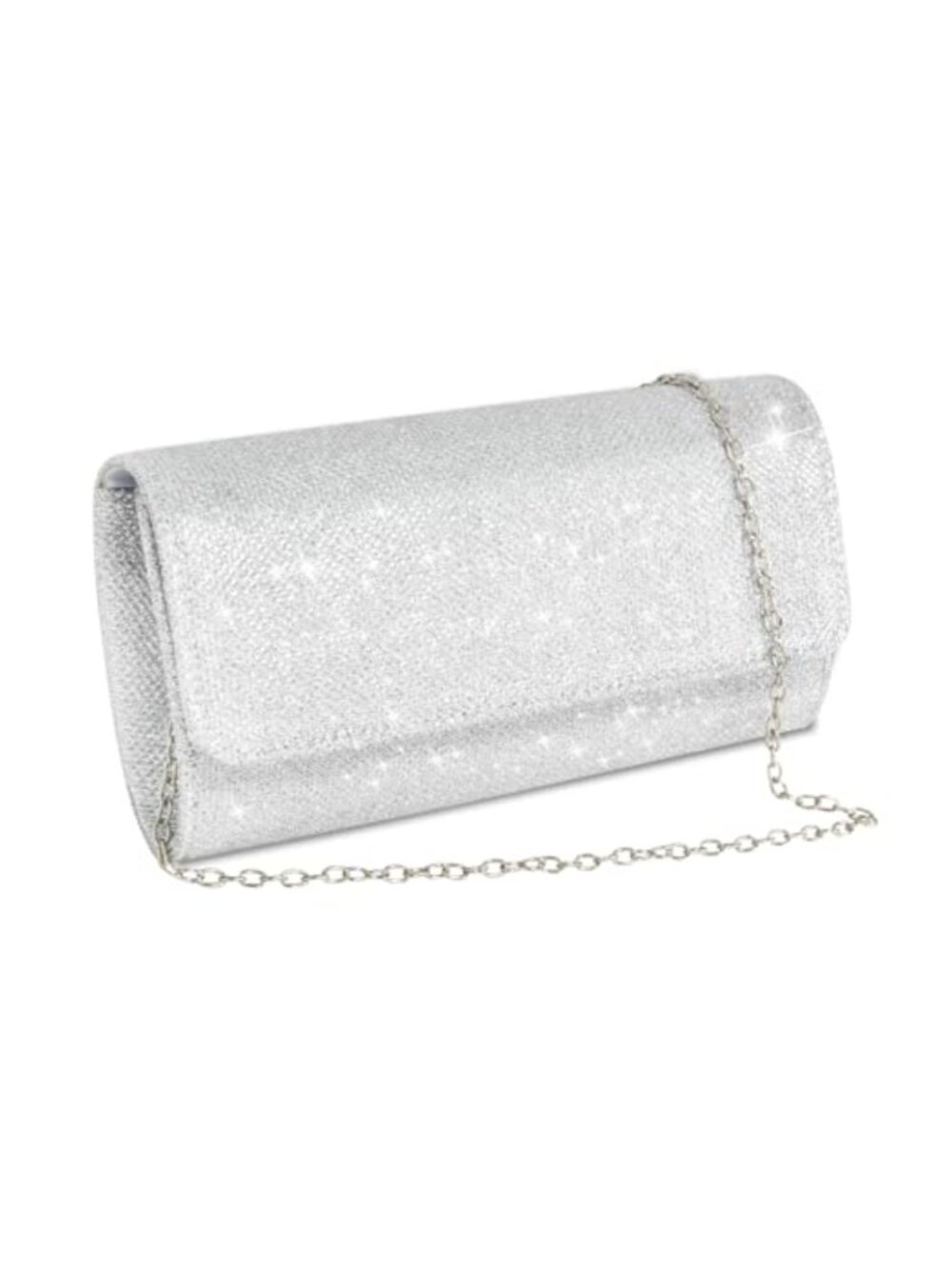 Sparkling Envelope Clutch Handbag with Chain Shiny Sequin Prom Purse